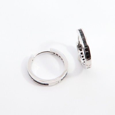 Orecchini Domar Gioielli Orecchino cerchio argento 925 con zirconia cubica in Argento Cubic Zirconia EZB120534 - EZB120534